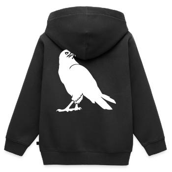 Wildtiere Adler Bussard Wildtiere Vögel Vogel Zoo - Kinder Premium Organic Zip Hoodie - Schwarz - Hinten - AI Model Kid Male (0cm)