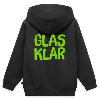 C’est tellement clair - Sweat Premium à capuche zippé enfant bio - noir - Dos - AI Model Kid Male (0cm)