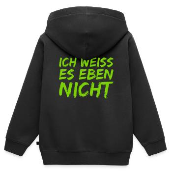 tout simplement désemparé - Sweat Premium à capuche zippé enfant bio - noir - Dos - AI Model Kid Male (0cm)