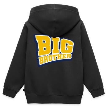 Frère - Sweat Premium à capuche zippé enfant bio - noir - Dos - AI Model Kid Male (0cm)