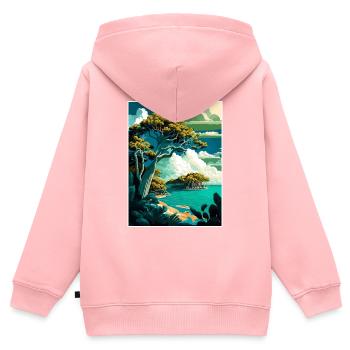 Biscayne Nationalpark Kamelrücken Florida Souvenir - Kinder Premium Organic Zip Hoodie - Rosa - Hinten - AI Model Kid Female (0cm)