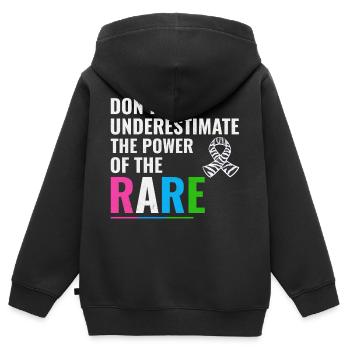 Sensibilisierung für seltene Krankheiten - Kinder Premium Organic Zip Hoodie - Schwarz - Hinten - AI Model Kid Male (0cm)