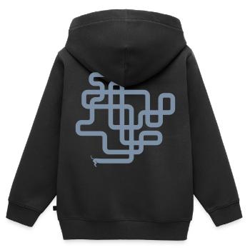 hot dog - funny sausage dog, wiener dog, dachshund - Kids Premium Organic Zip-up Hoodie - black - Back - AI Model Kid Male (0cm)