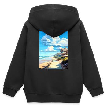 Salt Creek Beach California Vintage Travel Poster - Kids Premium Organic Zip-up Hoodie - black - Back - AI Model Kid Male (0cm)