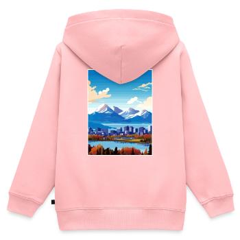 Anchorage Alaska Vintage Travel Poster Souvenir - Kids Premium Organic Zip-up Hoodie - rose - Back - AI Model Kid Female (0cm)