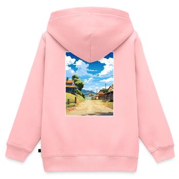 Sovereign Hills Australien Vintage Reiseposter - Kinder Premium Organic Zip Hoodie - Rosa - Hinten - AI Model Kid Female (0cm)