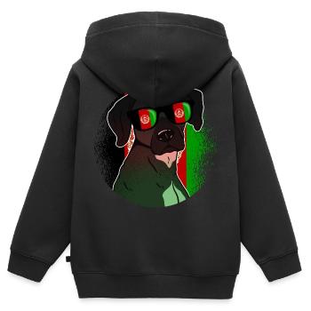 Afghanistan - Kinder Premium Organic Zip Hoodie - Schwarz - Hinten - AI Model Kid Male (0cm)