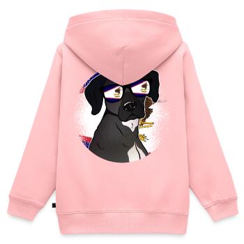 Amerikanisch-Samoa - Kinder Premium Organic Zip Hoodie - Rosa - Hinten - AI Model Kid Female (0cm)