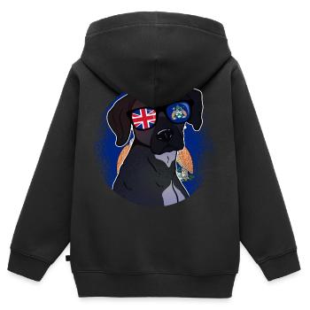 Ascension - Kids Premium Organic Zip-up Hoodie - black - Back - AI Model Kid Male (0cm)