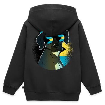 Bahamas - Kids Premium Organic Zip-up Hoodie - black - Back - AI Model Kid Male (0cm)