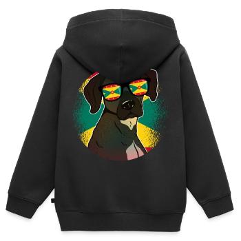 Grenade - Sweat Premium à capuche zippé enfant bio - noir - Dos - AI Model Kid Male (0cm)