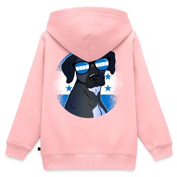 Honduras - Kinder Premium Organic Zip Hoodie - Rosa - Hinten - AI Model Kid Female (0cm)