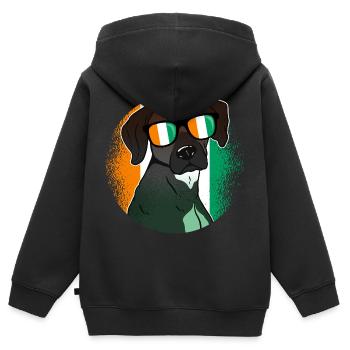 Ivory Coast - Kids Premium Organic Zip-up Hoodie - black - Back - AI Model Kid Male (0cm)