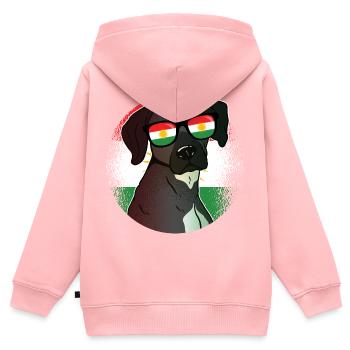 Kurdistan - Kinder Premium Organic Zip Hoodie - Rosa - Hinten - AI Model Kid Female (0cm)
