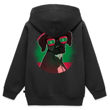 Malediven - Kinder Premium Organic Zip Hoodie - Schwarz - Hinten - AI Model Kid Male (0cm)