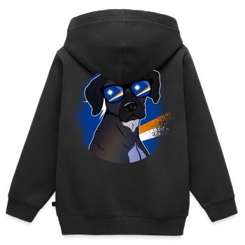 Marshall (Îles) - Sweat Premium à capuche zippé enfant bio - noir - Dos - AI Model Kid Male (0cm)