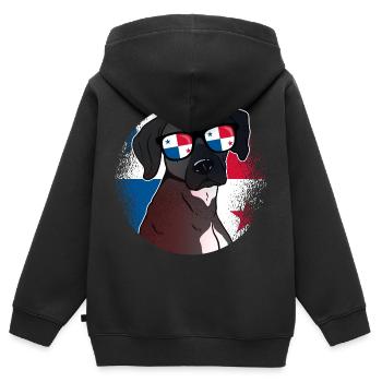 Panama - Sweat Premium à capuche zippé enfant bio - noir - Dos - AI Model Kid Male (0cm)