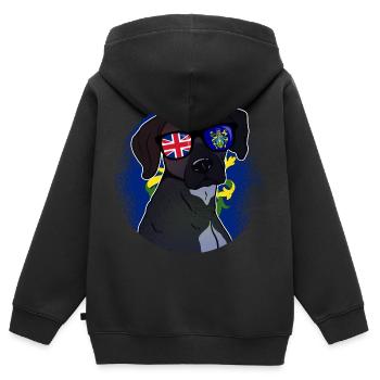 Pitcairn Islands - Kids Premium Organic Zip-up Hoodie - black - Back - AI Model Kid Male (0cm)