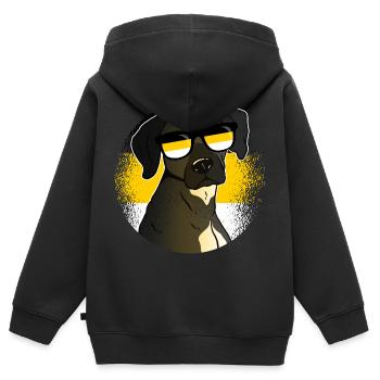 Russisches Kaiserreich - Kinder Premium Organic Zip Hoodie - Schwarz - Hinten - AI Model Kid Male (0cm)