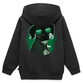 Saudi-Arabien - Kinder Premium Organic Zip Hoodie - Schwarz - Hinten - AI Model Kid Male (0cm)