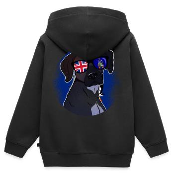 Géorgie du Sud et les îles Sandwich du Sud - Sweat Premium à capuche zippé enfant bio - noir - Dos - AI Model Kid Male (0cm)