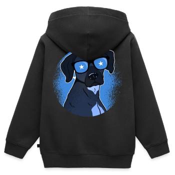 Somalia - Kinder Premium Organic Zip Hoodie - Schwarz - Hinten - AI Model Kid Male (0cm)