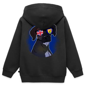 Turks and Caicos Islands - Kids Premium Organic Zip-up Hoodie - black - Back - AI Model Kid Male (0cm)