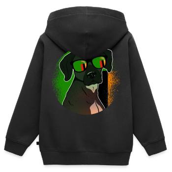 Sambia - Kinder Premium Organic Zip Hoodie - Schwarz - Hinten - AI Model Kid Male (0cm)