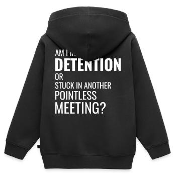 Work Memes Office-Humor Workplace Funny - Kids Premium Organic Zip-up Hoodie - black - Back - AI Model Kid Male (0cm)