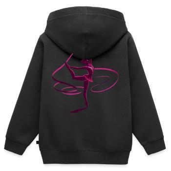 Dance - Kinder Premium Organic Zip Hoodie - Schwarz - Hinten - AI Model Kid Male (0cm)