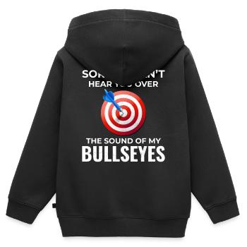 Bogenschießen Ziele Bogenschütze Bullseye Schießsport - Kinder Premium Organic Zip Hoodie - Schwarz - Hinten - AI Model Kid Male (0cm)
