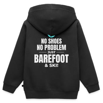 Pieds nus Ski nautique Sports extrêmes Pieds nus - Sweat Premium à capuche zippé enfant bio - noir - Dos - AI Model Kid Male (0cm)