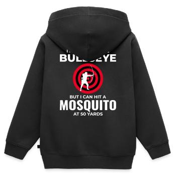 Bogenschießen Ziele Bogenschütze Bullseye Schießsport - Kinder Premium Organic Zip Hoodie - Schwarz - Hinten - AI Model Kid Male (0cm)