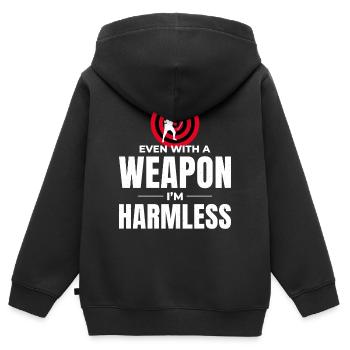 Bogenschießen Ziele Bogenschütze Bullseye Schießsport - Kinder Premium Organic Zip Hoodie - Schwarz - Hinten - AI Model Kid Male (0cm)