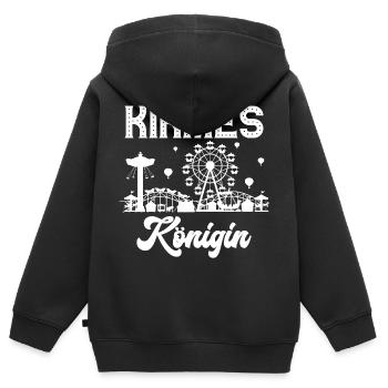 Kirmes Königin Jahrmarkt Rummel Volksfest - Kinder Premium Organic Zip Hoodie - Schwarz - Hinten - AI Model Kid Male (0cm)