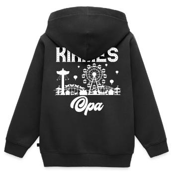 Kirmes Opa Jahrmarkt Rummel Volksfest - Kinder Premium Organic Zip Hoodie - Schwarz - Hinten - AI Model Kid Male (0cm)