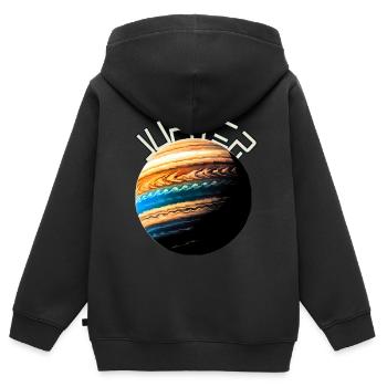 Jupiter - Sweat Premium à capuche zippé enfant bio - noir - Dos - AI Model Kid Male (0cm)