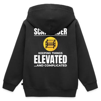 Scaffolder Scaffold Builder Scaffolding Platform - Kids Premium Organic Zip-up Hoodie - black - Back - AI Model Kid Male (0cm)