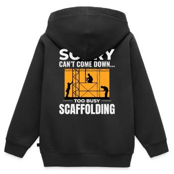 Scaffolder Scaffold Builder Scaffolding Platform - Kids Premium Organic Zip-up Hoodie - black - Back - AI Model Kid Male (0cm)