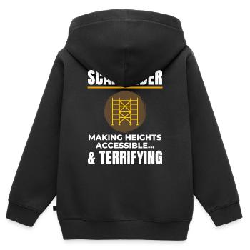 Scaffolder Scaffold Builder Scaffolding Platform - Kids Premium Organic Zip-up Hoodie - black - Back - AI Model Kid Male (0cm)