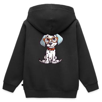 Dalmatian Dog Breed Watercolor Cartoon Kawaii Glas - Kids Premium Organic Zip-up Hoodie - black - Back - AI Model Kid Male (0cm)