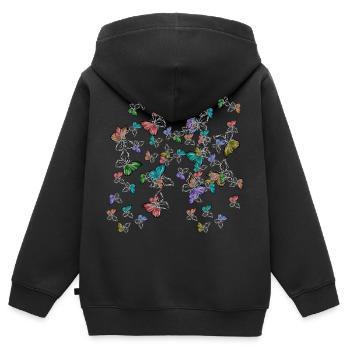 Schmetterlinge Gefühle Emotion Schmerz Depression - Kinder Premium Organic Zip Hoodie - Schwarz - Hinten - AI Model Kid Male (0cm)