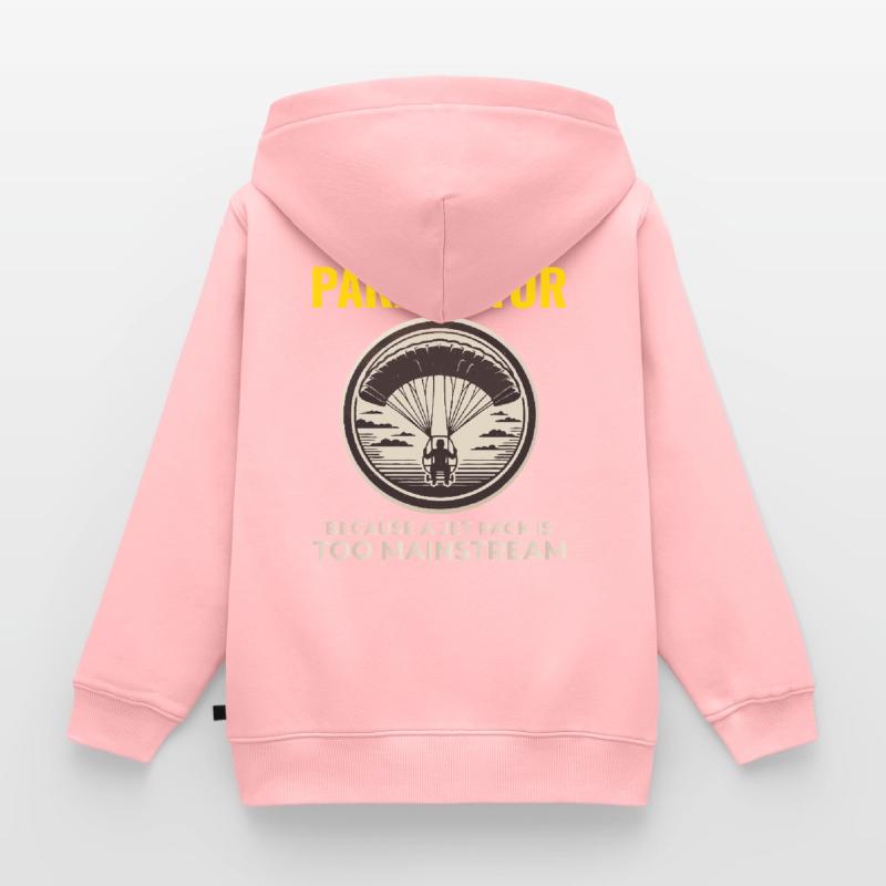 Paramotor Pilot Paramotoring Powered Paraglider Kids Premium Organic Zip-up Hoodie