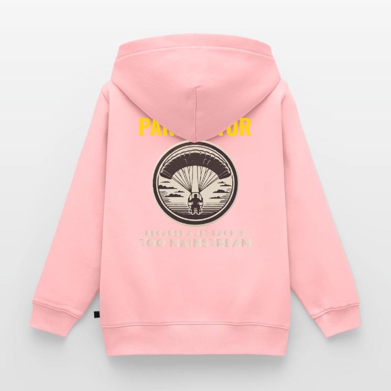 Paramotor Pilot Paramotoring Powered Paraglider Kids Premium Organic Zip-up Hoodie