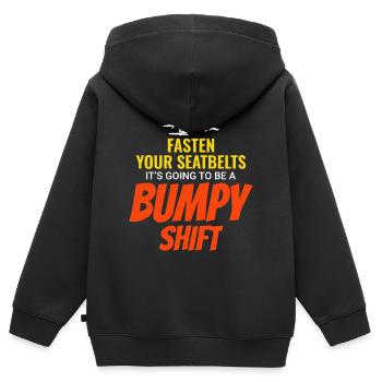 Flugbegleiterin Flugkabine Besatzung Flugbegleiterin - Kinder Premium Organic Zip Hoodie - Schwarz - Hinten - AI Model Kid Male (0cm)