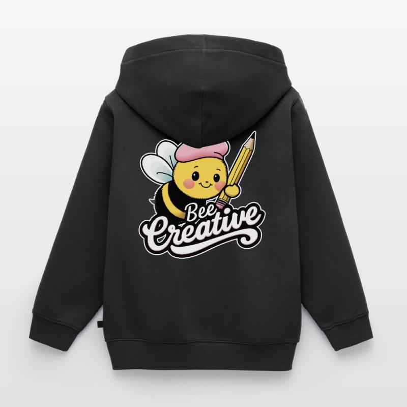 creative bee bee be creative Kids Premium Organic Zip-up Hoodie