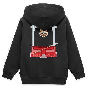 Sloth Athletics - Kids Premium Organic Zip-up Hoodie - black - Back - AI Model Kid Male (0cm)