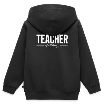 Enseignant Enseignant École Profession - Sweat Premium à capuche zippé enfant bio - noir - Dos - AI Model Kid Male (0cm)