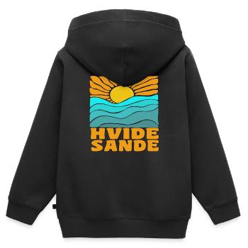 Hvide Sande Dänemark - Kinder Premium Organic Zip Hoodie - Schwarz - Hinten - AI Model Kid Male (0cm)