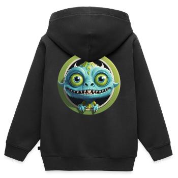 Get freaky - Kinder Premium Organic Zip Hoodie - Schwarz - Hinten - AI Model Kid Male (0cm)